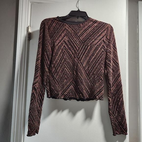 SHEIN Glitter Crop Top Size Large - Picture 2 of 8